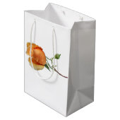 Een enkele roos stek medium cadeauzakje (Achterkant Gekanteld)
