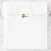 Een enkele roos stek ronde sticker (Tas)