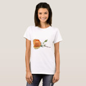 Een enkele roos stek t-shirt (Voorkant volledig)