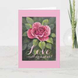 Een enkele Roos/Valentijnsdag Kaart