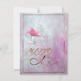 Een enkele roze roze roze roze roodbruin notitiekaartje