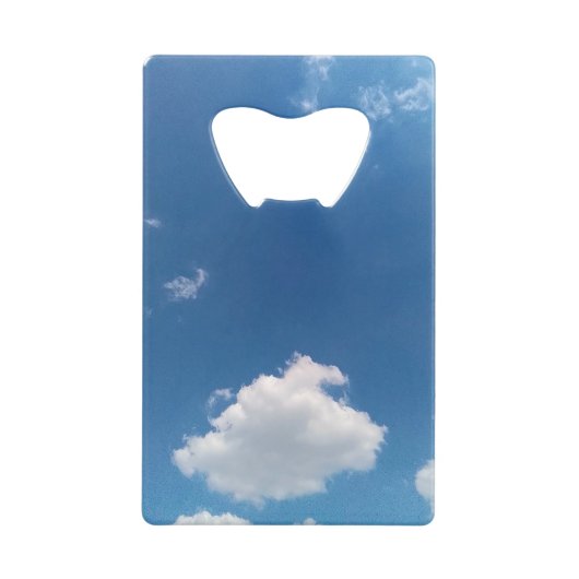 Een enkele wolk creditkaart flessenopener (Voorkant)