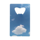 Een enkele wolk creditkaart flessenopener (Achterkant)