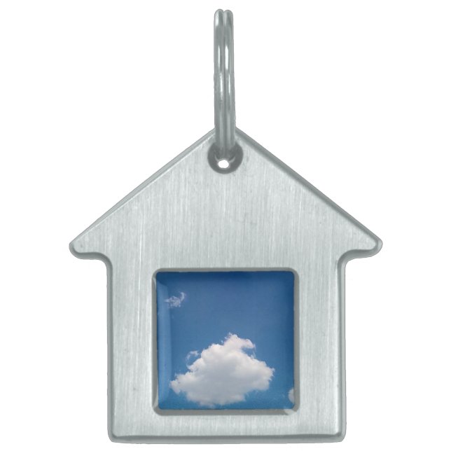 Een enkele wolk huisdieren naamplaatje (Voorkant)