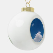 Een enkele wolk keramische bal ornament (Links)