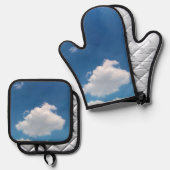 Een enkele wolk ovenwant & pannenlap set (Voorkant / Achterkant)