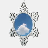 Een enkele wolk tin sneeuwvlok ornament (Rechts)