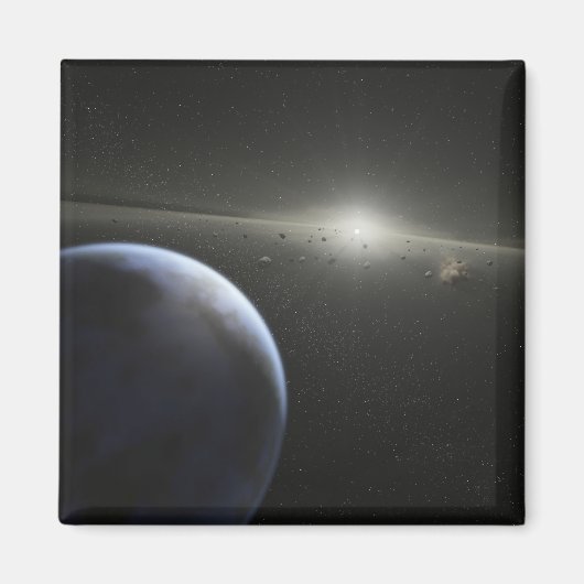 Een enorme asteroïdgordel in een baan rond een ste magneet (Voorkant)