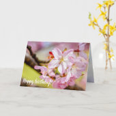 Een enorme berg roze Sakura-bloemen in het voorjaa Kaart (Gele Bloem)