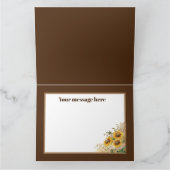 Een enorme dank voor de zonnebloem bedankkaart (Binnen)