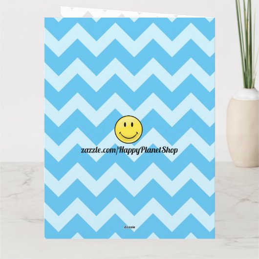 Een enorme glimlach wordt snel goed op maat grote  kaart (Achterkant)