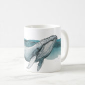 Een enorme walvis koffiemok (Voorkant rechts)