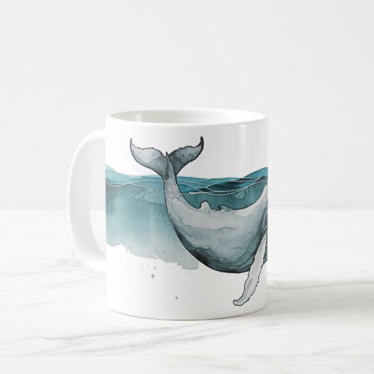 Een enorme walvis koffiemok (Voorkant links)