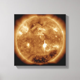 Een enorme X-klasse zonnevlammen barsten op de zon Canvas Afdruk