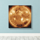 Een enorme X-klasse zonnevlammen barsten op de zon Canvas Afdruk (Insitu (Houten vloer))