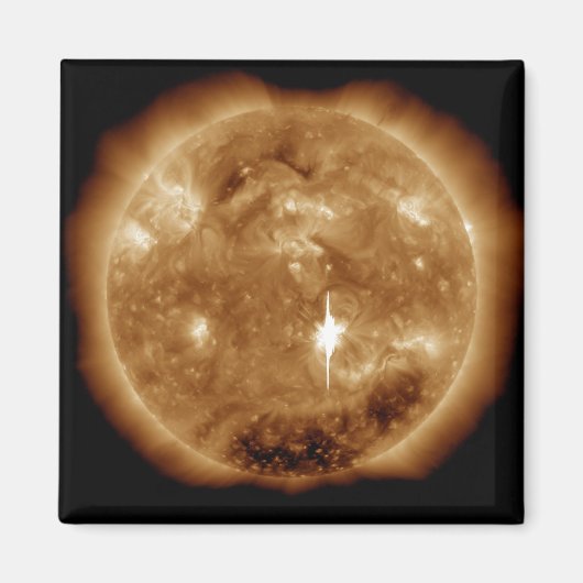 Een enorme X-klasse zonnevlammen barsten op de zon Magneet (Voorkant)