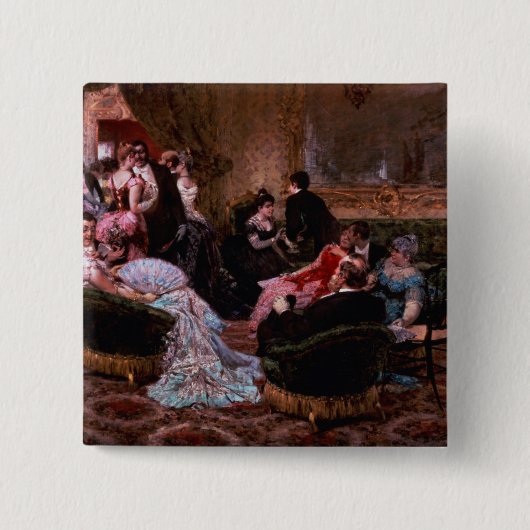 Een entertainmentavond vierkante button 5,1 cm (Voorkant)