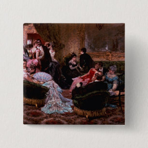 Een entertainmentavond vierkante button 5,1 cm