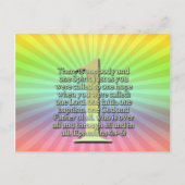 ÉÉN Ephesiaans 4:4-6 BIBLE SCHRIPTURE Briefkaart (Voorkant)