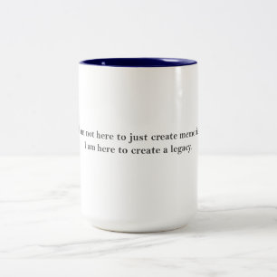 Een erfenis opbouwen tweekleurige koffiemok