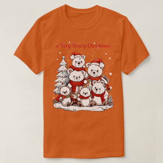 Een erg beary kerst t-shirt (Design voorkant)