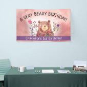 Een erg beary verjaardag | Schattig Beer Kind Verj Spandoek (Beurs)