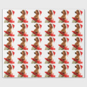 Een erg doxie kerst cadeaupapier (Vlak)