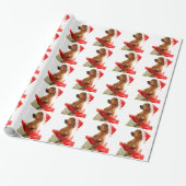 Een erg doxie kerst cadeaupapier (Uitgerold)