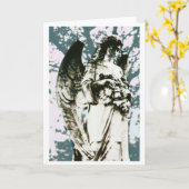 Een ernstige Engel Kaart (Gele Bloem)