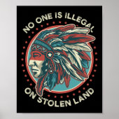 Een ervan is illegaal op gestolen land Anti Trump  Poster (Voorkant)
