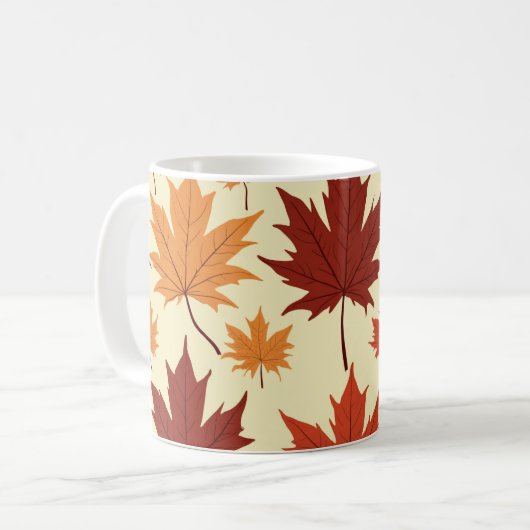 Een esdoornpatroon mokken (Voorkant links)