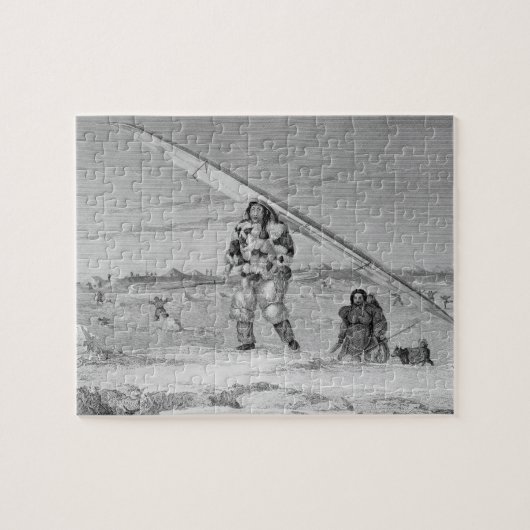 Een Eskimaux van Igloolik, met een vogelhuidsjager Legpuzzel (Horizontaal)