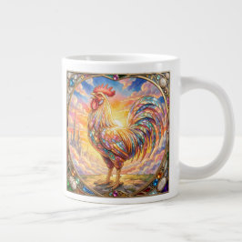 Een etherische haan1 grote koffiekop