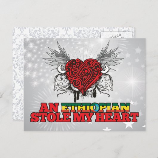 Een Ethiopische stole mijn hart Briefkaart (Voorkant / Achterkant)