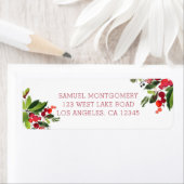 Een etiket met kerstfeestdag in botanische vorm (Insitu)