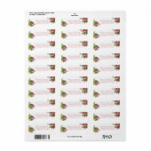 Een etiket met kerstfeestdag in botanische vorm (Full Sheet)