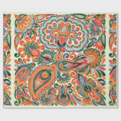 een etnische vormgeving van de handtekenmarkerbloe cadeaupapier (Vlak)