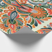 een etnische vormgeving van de handtekenmarkerbloe cadeaupapier (Hoek)