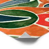 een etnische vormgeving van de handtekenmarkerbloe poster (Hoek)