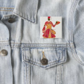 Een Eunuch uit het ballet "Scheherazade" Vierkante Button 5,1 Cm (In situ)