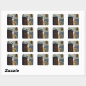 Een eunuch voor de deur van de harem vierkante sticker (Vel)