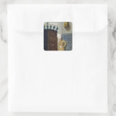 Een eunuch voor de deur van de harem vierkante sticker (Tas)