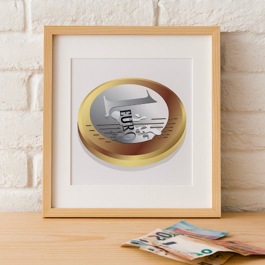 Één Euro Munt Poster
