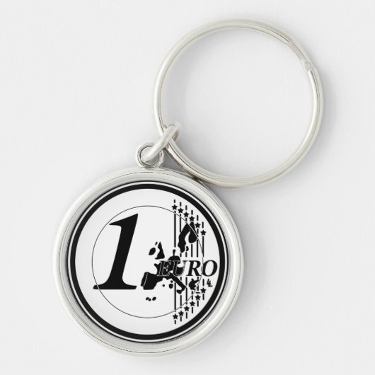 Een euromunt handgemaakt sleutelhanger (Voorkant)