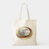 Eén euromuntsoort Canvas tas (Achterkant)