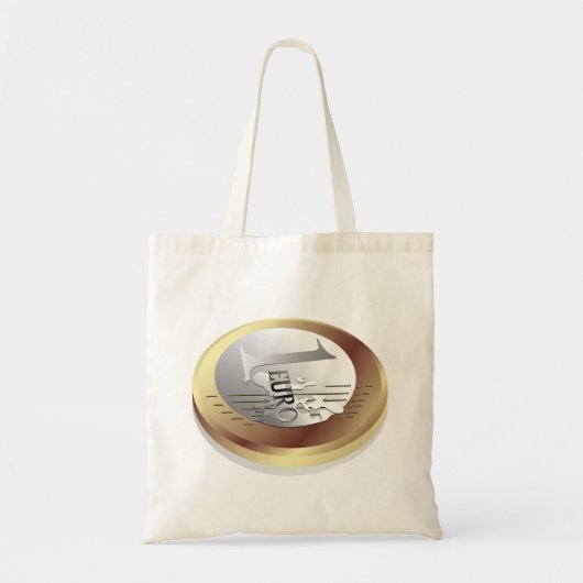 Eén euromuntsoort Canvas tas (Voorkant)