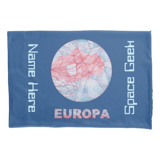 Een Europa Jupiters Moon Space Geek Colorful Kussensloop (Voorkant)