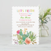 EEN EVENEMENT - Fiesta Floral Cactus Uitnodiging (Staand voorkant)