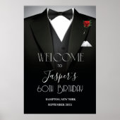 EEN EVENEMENT - Mannen Tuxedo Welkom Poster Sign (Voorkant)