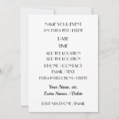 Een evenement van Elegant Pink Ribbon Cancer Aware Kaart (Achterkant)